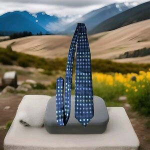 Giorgio Brutini CollectionSquare Geometric Navy‎  Purple 100% Silk Tie